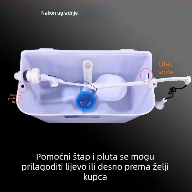 Ručni spremnik za ispiranje za squat WC — PP materijal, ručno upravljanje, odvodnja tla, kapacitet 3/6 L