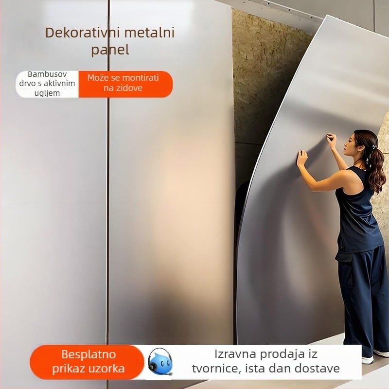 Integrirani zidni panel od bambusovih vlakana | Ravni, moderni stil | Zvukovna izolacija 12, Toplinska vodljivost 1