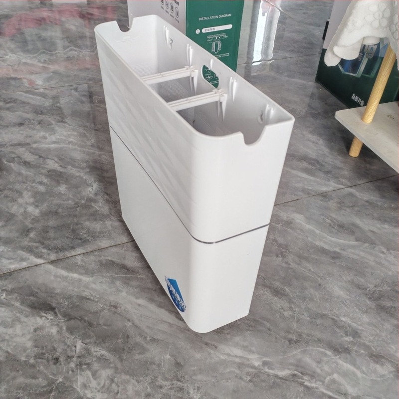 ABS zidni spremnik za klozet za klečanje, 10 L ispiranje, ručni upravljač, odvod pod, modernan minimalistički stil