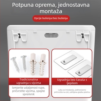 Zidni spremnik vode za klozetski WC za čučanje — PP, 4–7 L ispiranje, ručni upravljač, odvod na pod, model EP02103