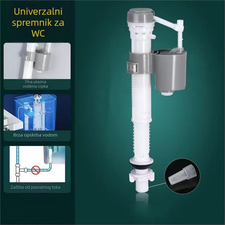 Plastični dovodni ventil za WC spremnik, navojni spoj, ispiranje 3–5 L