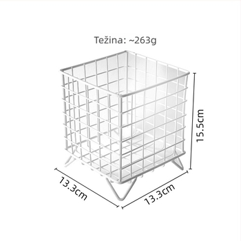 Željezni četveronožni koš za pohranu – moderni minimalistički stil, KC-78, koš za razne predmete, pakiranje 24 kom