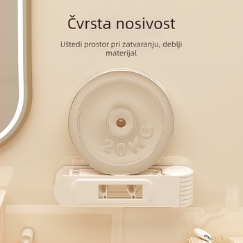 Okretna vješalica za sušenje rublja, 24 klipse, zidna, plastična, za čarape i donje rublje