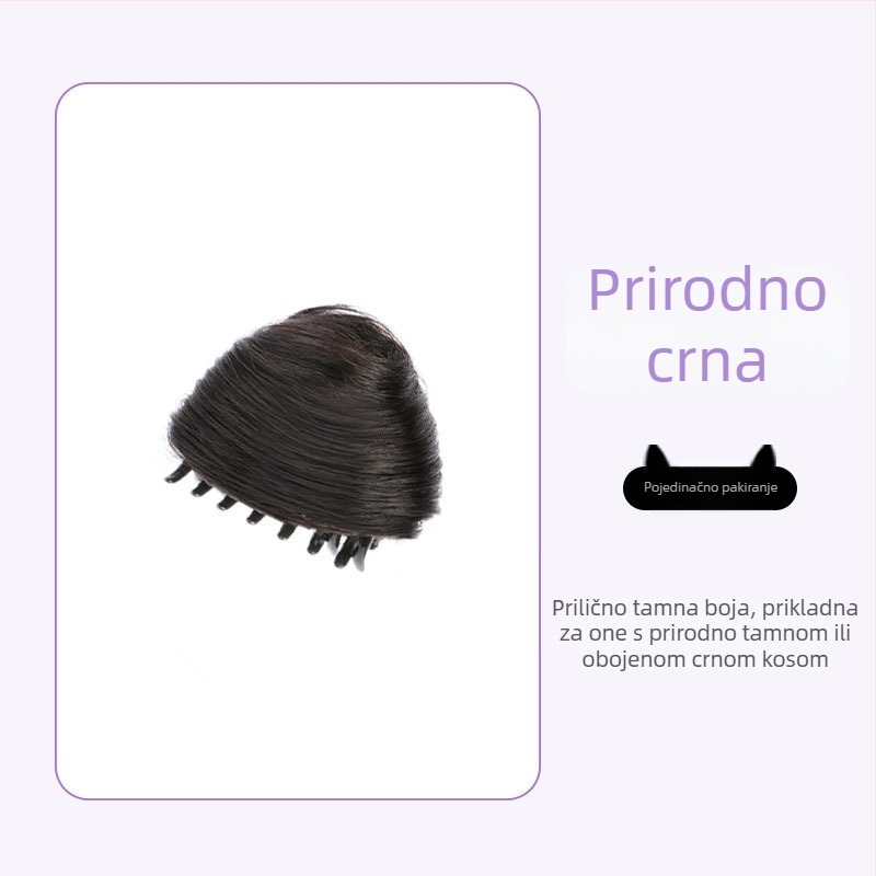 Perika s mačjim ušima i punđom, s klipsom za pričvršćivanje, vlakna otporna na toplinu, nije za bojenje, Halloween