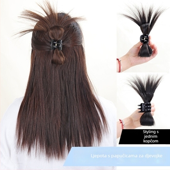 Perika s repom - snop kose, žica otporna na visoke temperature, Nije pogodno za bojanje