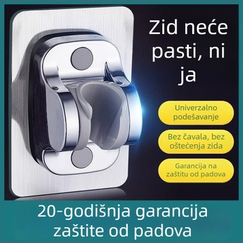Držač za tuš glavu bez bušenja, zidni usisni držač, ABS materijal, moderni minimalistički stil, jednostupanjski kupaonski policu