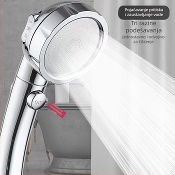Ručna tuš glava s tri režima podešavanja, štednja vode, gumb zaustavljanja vode jednim pritiskom i odvojiva periva mlaznica