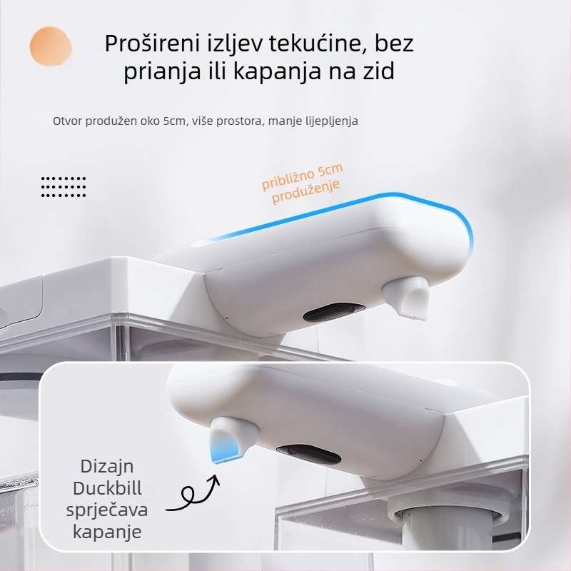 Automatski senzorni dozator tekućeg sapuna za suđe – zidni, plastični, injekcijsko oblikovanje, funkcija senzora, marka Lycra xi sound