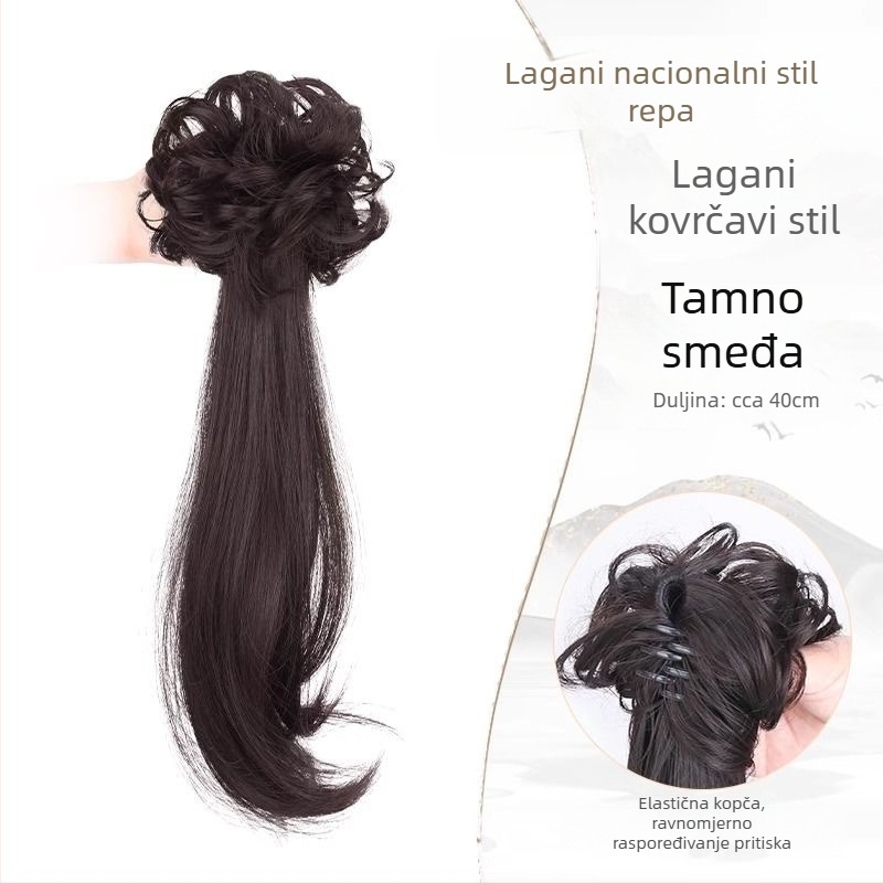 Perika s konjskim repom u Horsetail stilu, Kenny Wig marka, vlakna otporna na temperaturu, mehanička obrada, za žene