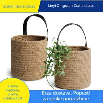 Košara za rublje od pamukom na zid, sklopiva, model 111, za pohranu donjeg rublja, CD-a, uredskih potrepština, voća i knjiga