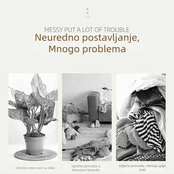 Košara za rublje od pamukom na zid, sklopiva, model 111, za pohranu donjeg rublja, CD-a, uredskih potrepština, voća i knjiga