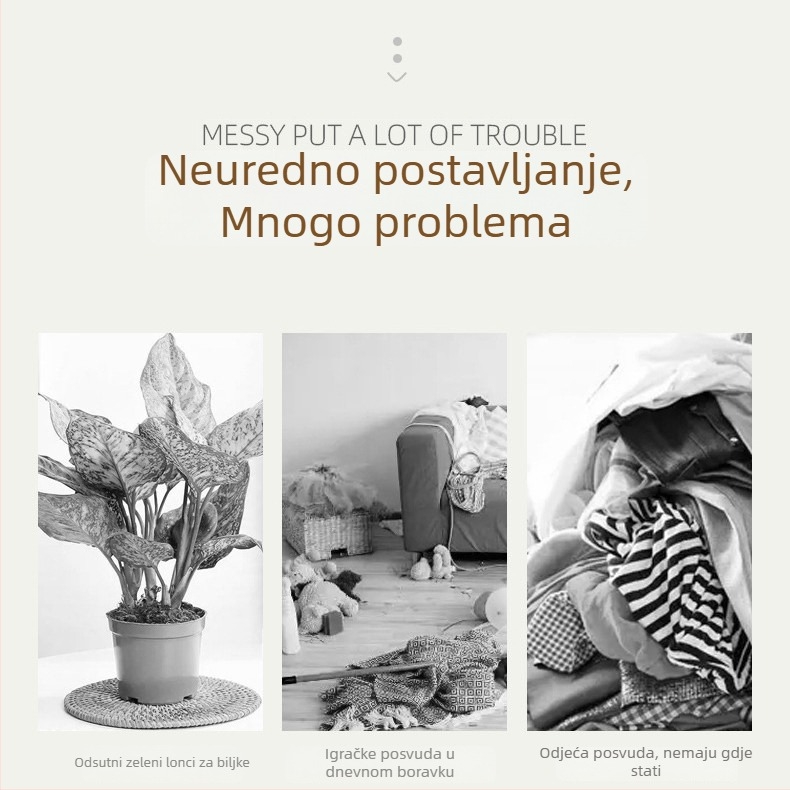 Košara za rublje od pamukom na zid, sklopiva, model 111, za pohranu donjeg rublja, CD-a, uredskih potrepština, voća i knjiga