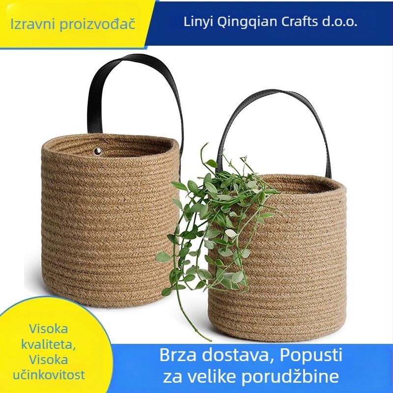 Košara za rublje od pamukom na zid, sklopiva, model 111, za pohranu donjeg rublja, CD-a, uredskih potrepština, voća i knjiga