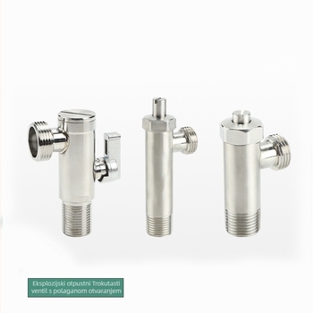 Prošireni kutni ventil od 304 nehrđajućeg čelika s filtrima – ulazni vodeni ventil za pametni WC