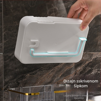 Zidni držač toaletnog papira Morning Dream Jia, plastični, glatka površina, kvadratnog oblika