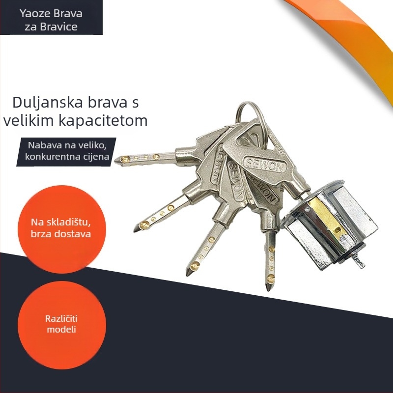 Cilindar zaključavanja za staklena i podna vrata – bakar, model yz, Yaoze, moderni minimalistički stil