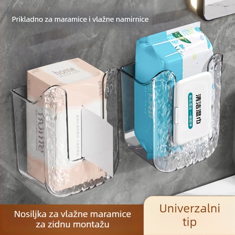 Kutija za maramice, zidna, svijetlo luksuzni stil, PET materijal, višestruka namjena (Porijeklo Zhejiang; PET materijal; zidna; svijetlo luksuzni stil; višestruka namjena)