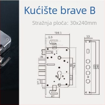 Kućište brave – čelik, model 01112, marka Purrucker/Prucker, opseg primjene 40-78, težina 5