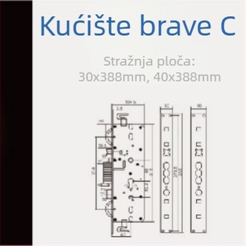 Kućište brave – čelik, model 01112, marka Purrucker/Prucker, opseg primjene 40-78, težina 5