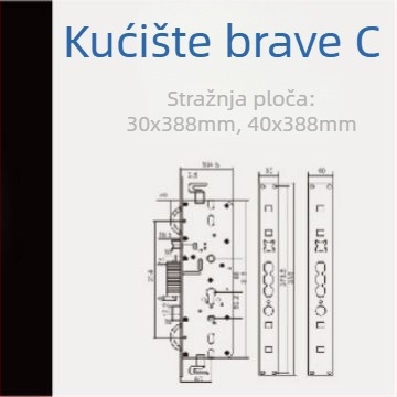 Kućište brave – čelik, model 01112, marka Purrucker/Prucker, opseg primjene 40-78, težina 5