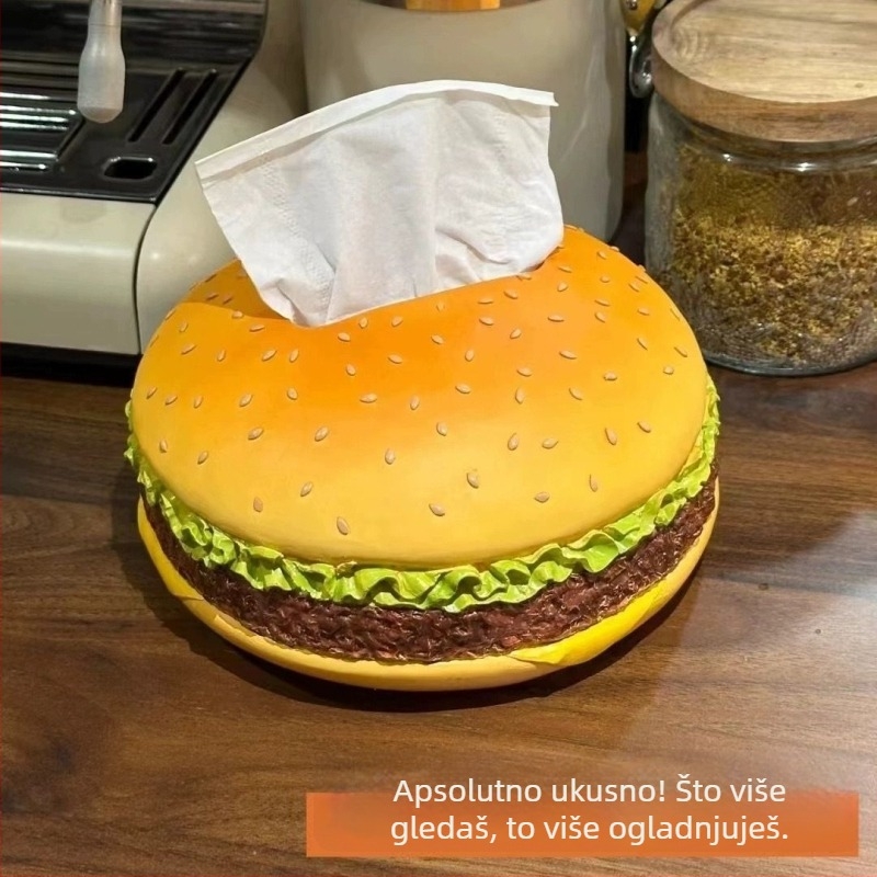Kutija za maramice od smole, Hamburg uzorak, moderni minimalistički stil, pogodna za plosate papirnate maramice, višestruka upotreba, 1 komad, za dnevni boravak i kupaonicu
