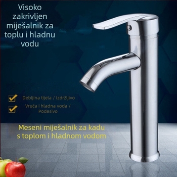 Morning Dew bakreni miješajući slavine za umivaonik – toplu i hladnu, pločasti montaža, keramički kartridž, 0–90°C, 10 MPa