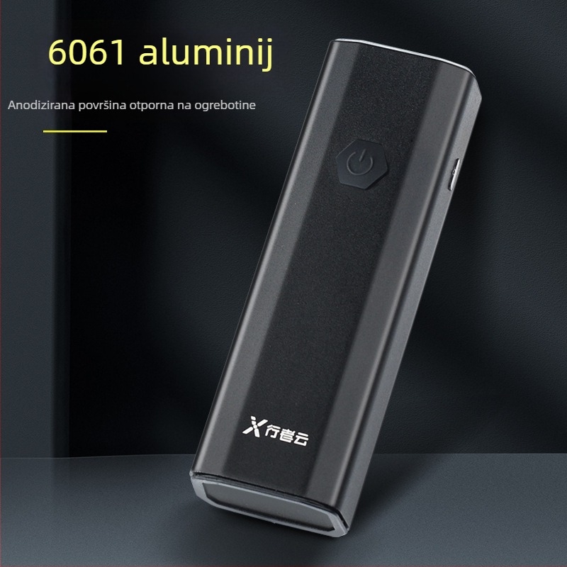 Svjetlo za bicikl od aluminijske legure, USB punjenje, vodootporno, za noćnu vožnju na planinskom biciklu