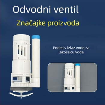 Xinshengjie Set fitinga za spremnik toaleta — univerzalni ventili: dovod vode, plovujući ventil, ventil za ispiranje, odvodni ventil, plastični