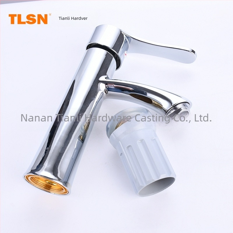 TLSN miješajući slavina za umivaonik, cinkova legura, keramički ventil, 0–80°C, 0,8 MPa, model 1035