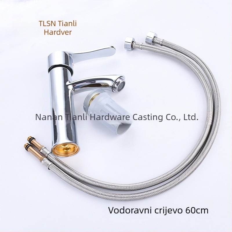 TLSN miješajući slavina za umivaonik, cinkova legura, keramički ventil, 0–80°C, 0,8 MPa, model 1035
