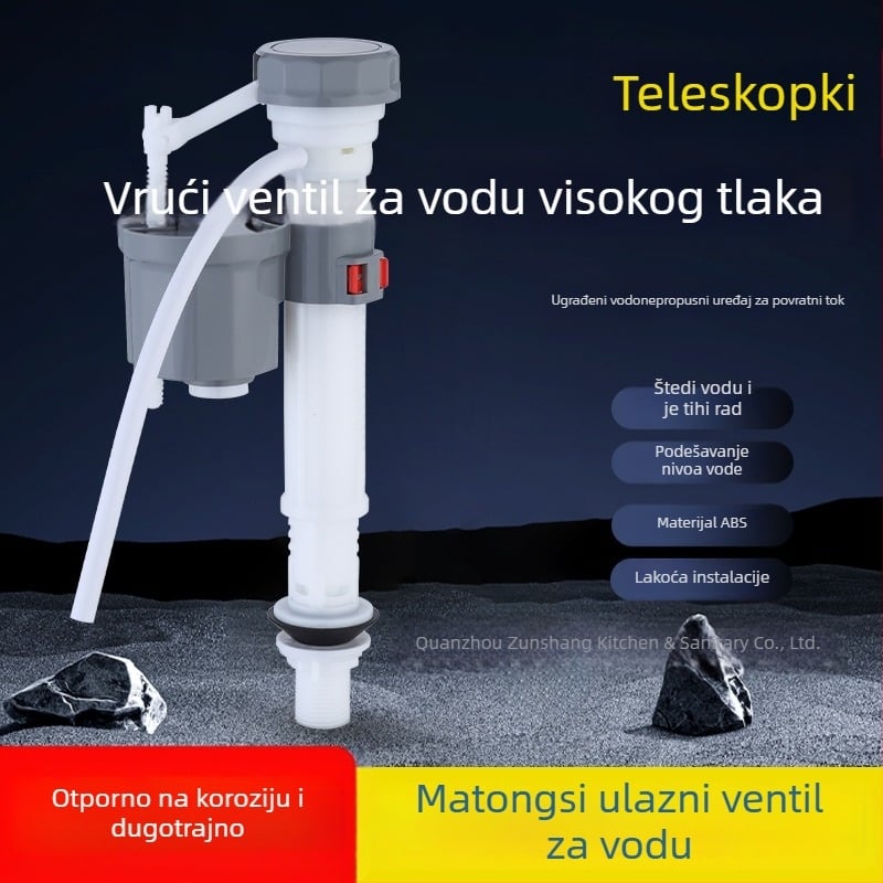 Saomao Plastična ventila za dovod vode u spremnik WC-a — teleskopski, za kućnu upotrebu, moderni minimalistički stil