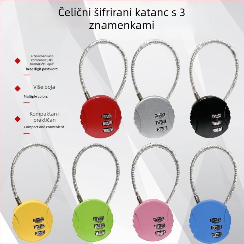Vješena sigurnosna brava za kućnu upotrebu — Biscuit Lock, marka Master Craftsman; materijal: legirana čelika; namijenjena prtljazi; stil moderni minimalisticki.