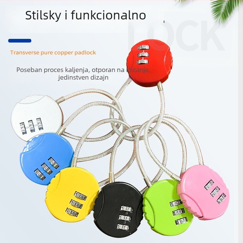 Vješena sigurnosna brava za kućnu upotrebu — Biscuit Lock, marka Master Craftsman; materijal: legirana čelika; namijenjena prtljazi; stil moderni minimalisticki.