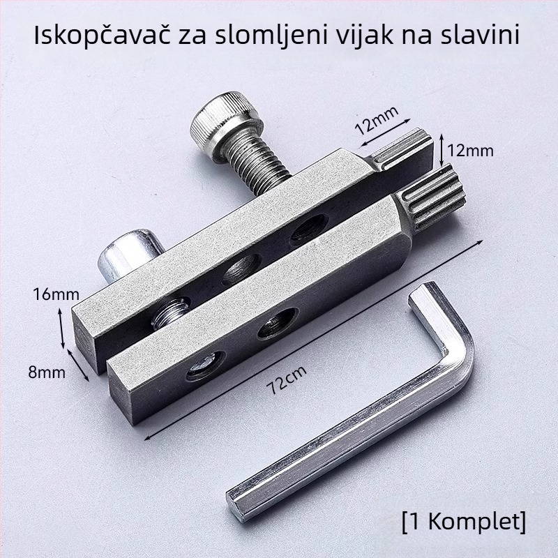 Izvlačivač slomljenih vijaka za cijevi i slavinu, dvostruka glava, 4/6 inča