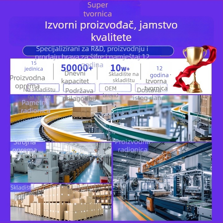 Kutija za ključeve s lozinkom, Model G2-6, aluminijska legura i plast, za kućanstva i gradilišta, moderni minimalistički dizajn