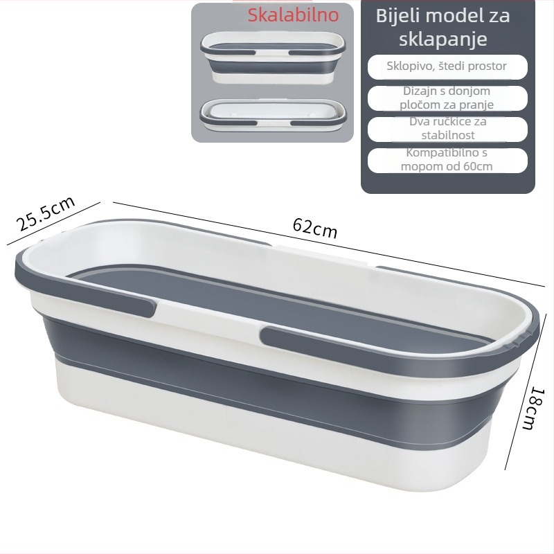 Kofa za mop – sklopiva, plastična, postotak isušivanja 90–100%, otpornost na koroziju 4.0–4.9