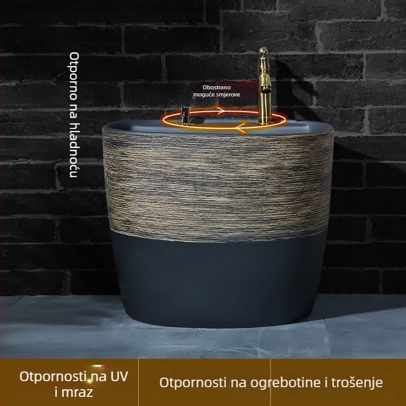 Keramička posuda za mop za kućnu upotrebu s vodom