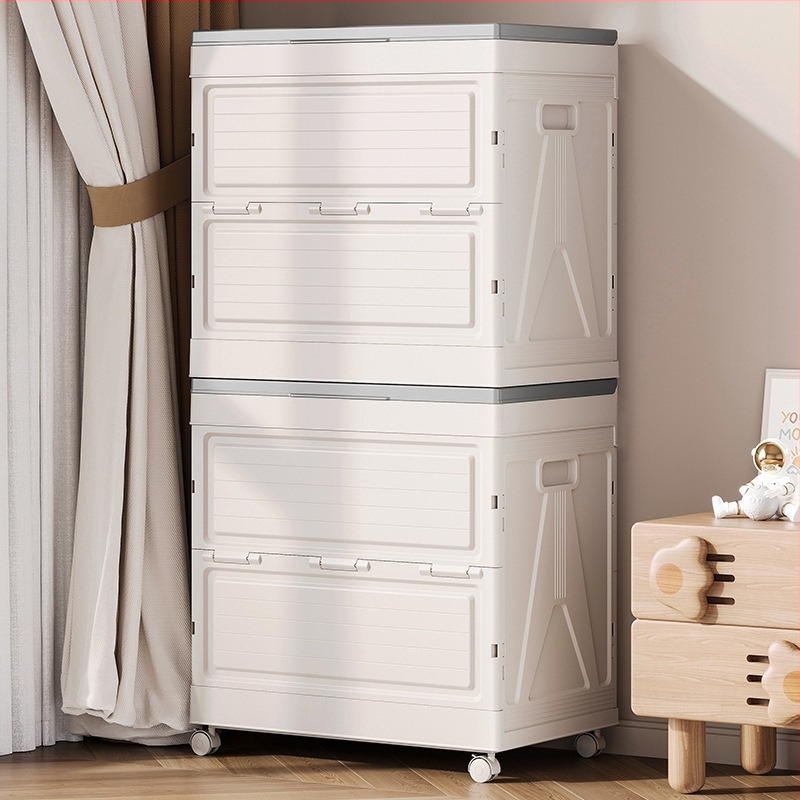 PP skladišni ormar sa integriranom sklopivom kutijom, stoji na podu, moderni minimalistički stil, 4,3 kg