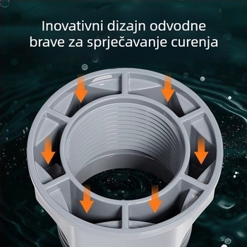Set odvoda za umivaonik s anti mirisom | Model: Sewer pipe; Oblik: dvostruko vodeni tok; Tip: podizanje; Materijal: EVA; Šifra proizvoda: SCZ111