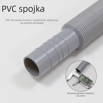 Univerzalni teleskopski plastični odvod za umivaonik s preklopnim pločom; model XSQF-101, materijal PP+PVC, oblik: plastična cijev, prilagođena izrada