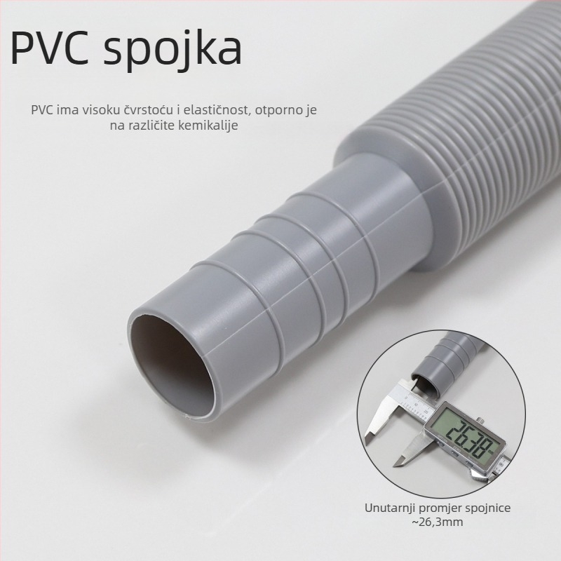 Univerzalni teleskopski plastični odvod za umivaonik s preklopnim pločom; model XSQF-101, materijal PP+PVC, oblik: plastična cijev, prilagođena izrada