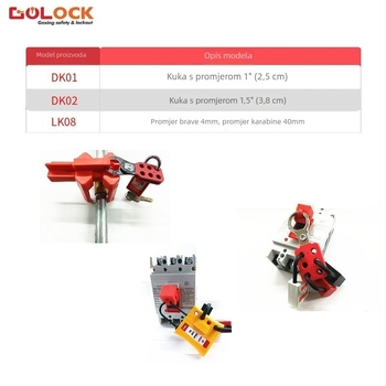 GOLOCK DK-LK Čelična kopča za sigurnosno upravljanje LOTO za više osoba