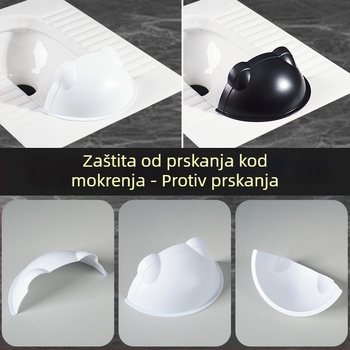 Plastični prednji pregradnik za klozet u squat stilu – sprječavanje prskanja, bez demontaže, minimalna udaljenost otvora: 1, promjer cijevi: 1, bez spremnika vode