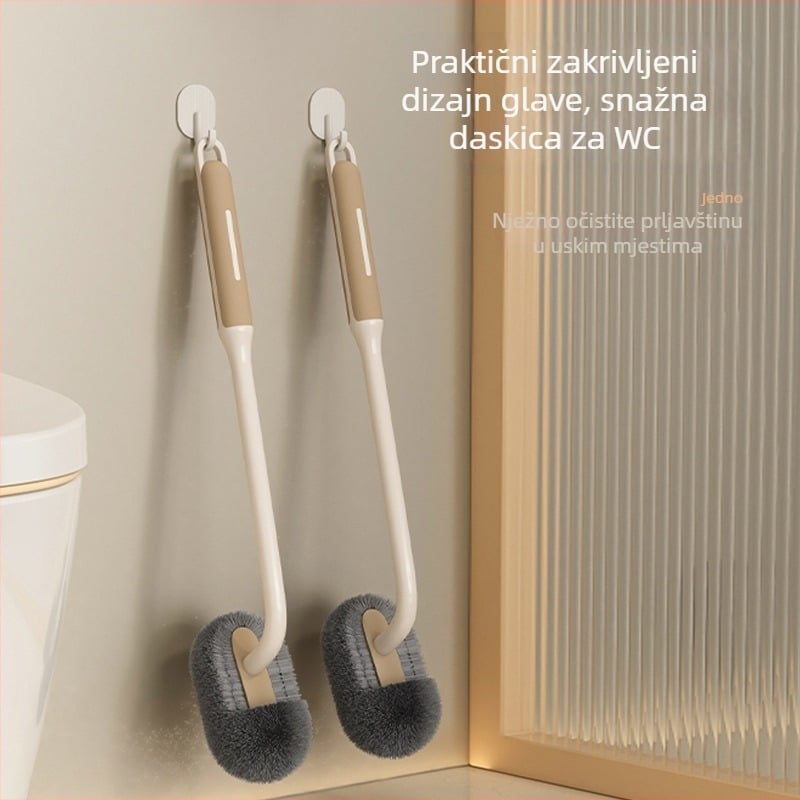 Četka za WC s mekanim vlaknima, zidno postavljanje, duga drška – za kućnu uporabu, čišćenje bez mrtvih kutova; Podrijetlo Yiwu; Materijal: plastika; Težina: 125 g; Pakiranje: 0pp torbica + žičana veza; Količina: 1