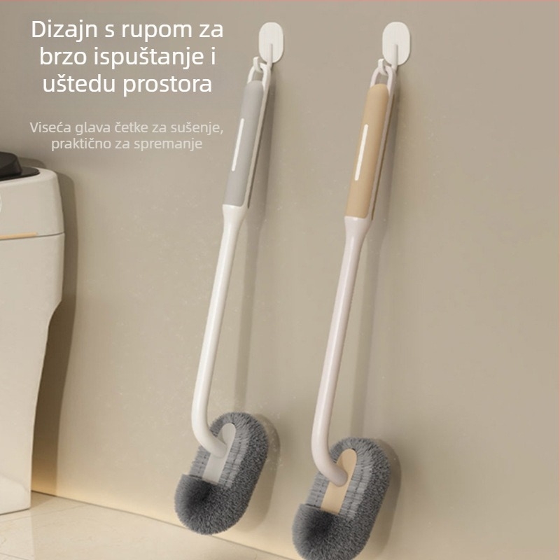 Četka za WC s mekanim vlaknima, zidno postavljanje, duga drška – za kućnu uporabu, čišćenje bez mrtvih kutova; Podrijetlo Yiwu; Materijal: plastika; Težina: 125 g; Pakiranje: 0pp torbica + žičana veza; Količina: 1