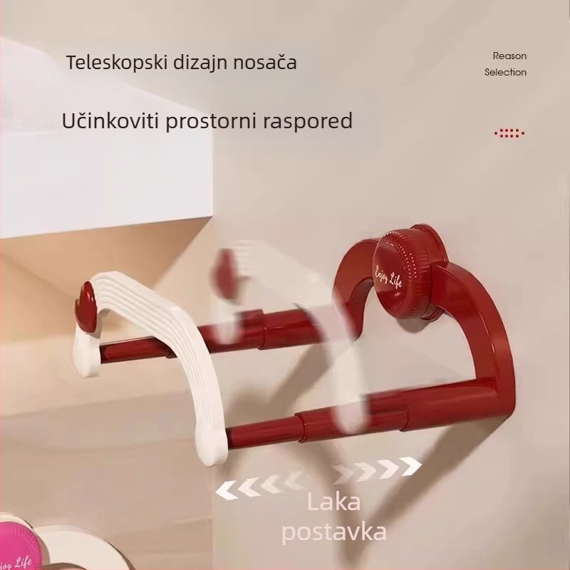 PP polica za umivaonik s vakuum pričvršćiteljem, na zid, izvučna, bez bušenja, kupaonica pohrana i odvodnja