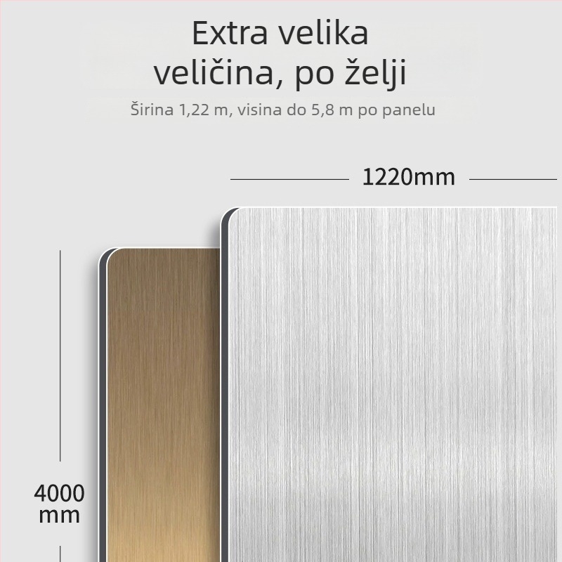 PVC unutarnji zidni paneli za interijer, debljina 5 mm/8 mm, moderni minimalistički stil, bambus-ugljeni drvo-metalna obloga i ploče karbon kristala