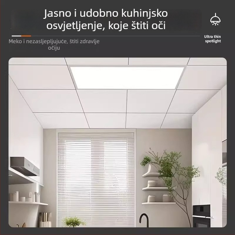 LED ravni panel svjetlo, model P02, 220V, CRI 80, aluminijska legura