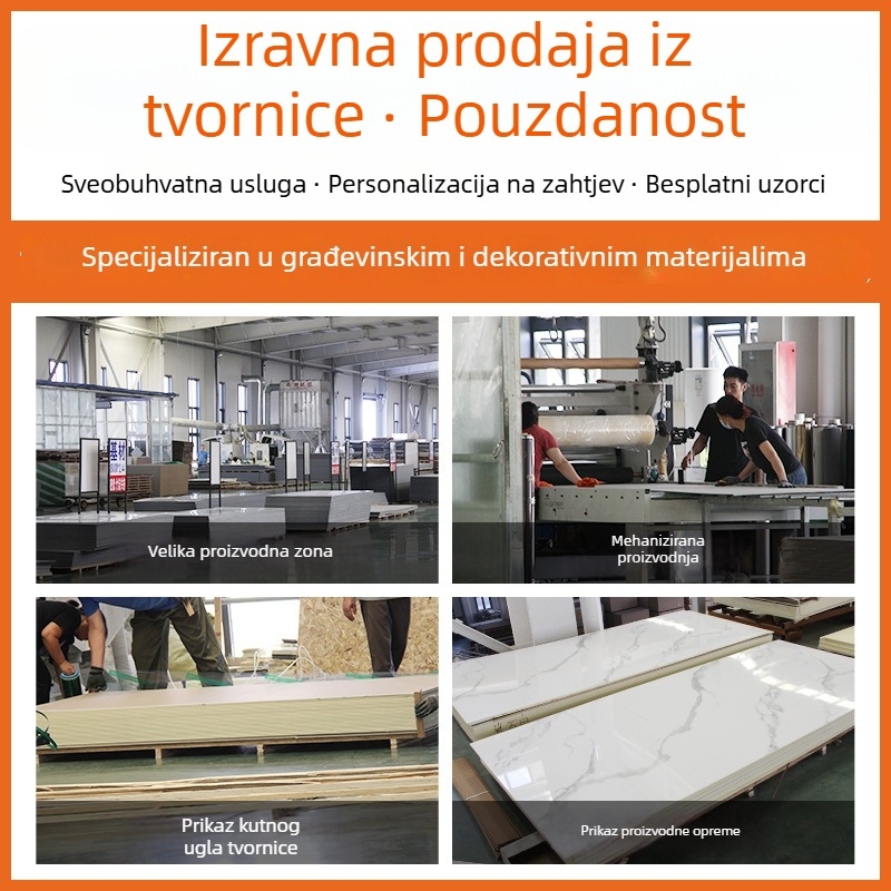 Zidni paneli od bambusovih vlakana — Shunfuda, model Integrirana zidna ploča, porijeklo Linyi, Shandong, bez instalacije