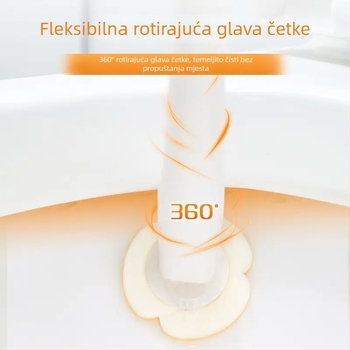 Miaojie Jednokratni set četke za zahod s integriranim čistilom, zidni držač, spužvasti nastavak